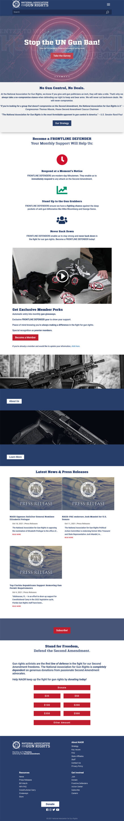 National Association for Gun Rights Tablet Version