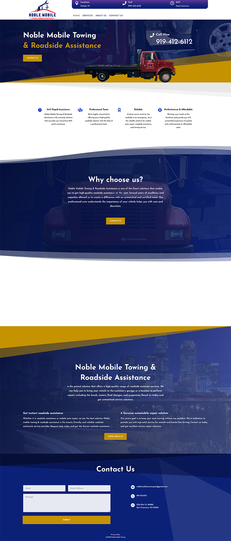 Noble Mobile Towing - Desktop Version