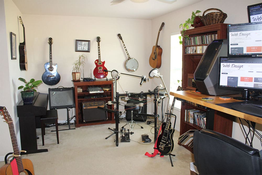 The music side of my office