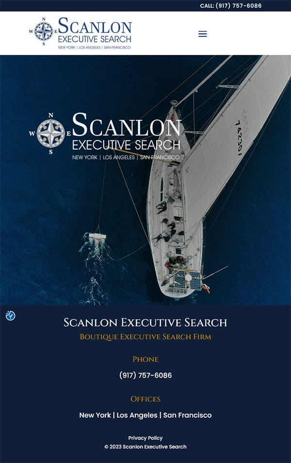 Scanlon Executive Search - Tablet Version