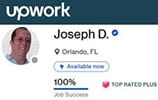 Upwork Card - Profile opens in a new window